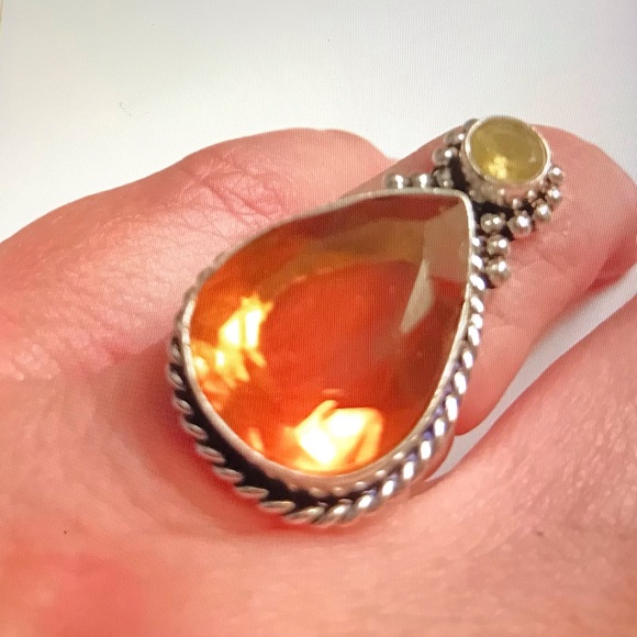 Citrine 925 Sterling Silver Ring - Picture 2 of 4